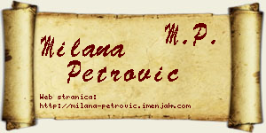 Milana Petrović vizit kartica
